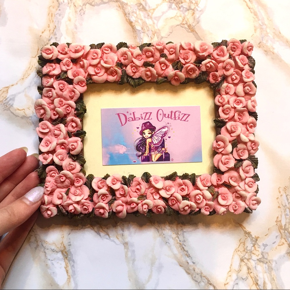 🌸 Pink Roses 3D Frame 🌸 - Picture 1 of 4